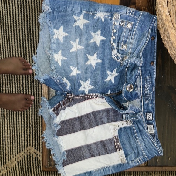 Miss Me Pants - Miss Me Women's Blue Denim Shorts